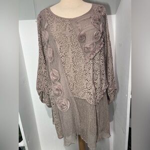 Ali Miles Soft Beige Knit Top